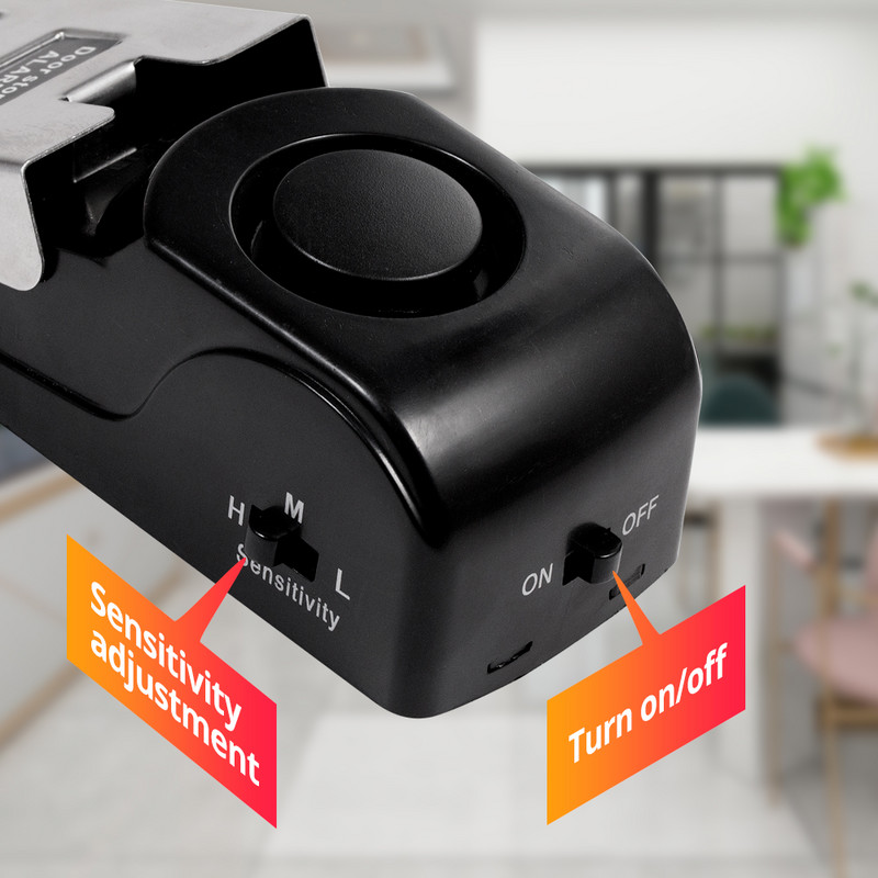 Kućni sigurnosni alarm za zaustavljanje vrata 125db Alarm za vibracije bloka vrata Prijenosni alarm za vrata Zatvarač za vrata za sigurnost na putovanju