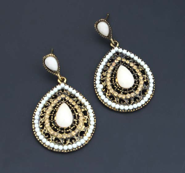 Exknl дълги етнически луксозни висящи винтидж червени бохо големи кристални обеци с капки Бохемски сини дамски сватбени обеци бижута