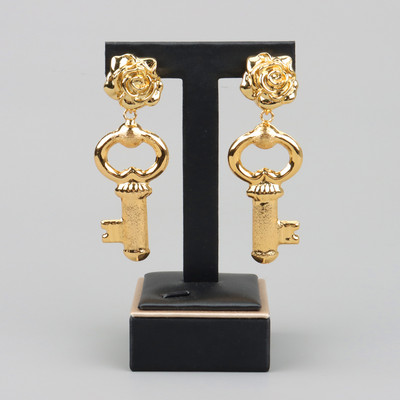 Afrikai arany színű ékszer készletek divatos kulcs kereszt medál fülbevaló nyaklánc készlet nők számára esküvői esküvő évfordulós ajándék