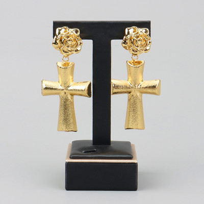 Afrikai arany színű ékszer készletek divatos kulcs kereszt medál fülbevaló nyaklánc készlet nők számára esküvői esküvő évfordulós ajándék