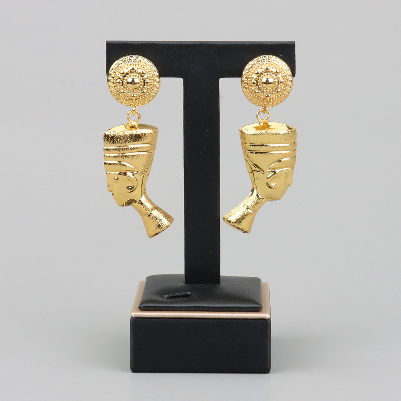 Afrikai arany színű ékszer készletek divatos kulcs kereszt medál fülbevaló nyaklánc készlet nők számára esküvői esküvő évfordulós ajándék