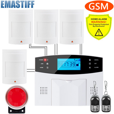 M2B žičani i bežični GSM kućni protuprovalni alarmni sustav 433MHz podrška G2B španjolski engleski ruski govorni interkom jezik