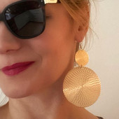 Eltúlzott arany csepp fülbevaló nőknek Statement ékszer Divat nagy, kerek kör alakú lógó fülbevaló Punk fülbevaló fülbevaló