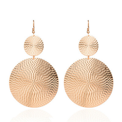 Eltúlzott arany csepp fülbevaló nőknek Statement ékszer Divat nagy, kerek kör alakú lógó fülbevaló Punk fülbevaló fülbevaló