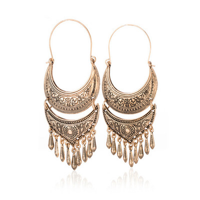 Eltúlzott arany csepp fülbevaló nőknek Statement ékszer Divat nagy, kerek kör alakú lógó fülbevaló Punk fülbevaló fülbevaló