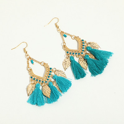 Divat Női Corful Boho Boho Boho Fülbevaló Tibeti Ékszerek Brincos Bijoux Vintage Bohemia Gold Színű Leveles Bohó Csepp Fülbevalók