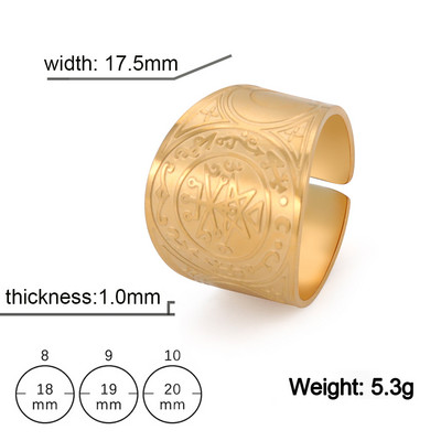 My Shape Seal of The Seven Archangels Пръстени за мъже Secret of Universe Променящ размер пръстен от неръждаема стомана Ретро мъжки бижута