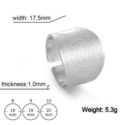 My Shape Seal of The Seven Archangels Пръстени за мъже Secret of Universe Променящ размер пръстен от неръждаема стомана Ретро мъжки бижута