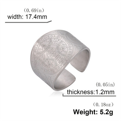My Shape Seal of The Seven Archangels Пръстени за мъже Secret of Universe Променящ размер пръстен от неръждаема стомана Ретро мъжки бижута