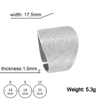 My Shape Seal of The Seven Archangels Пръстени за мъже Secret of Universe Променящ размер пръстен от неръждаема стомана Ретро мъжки бижута