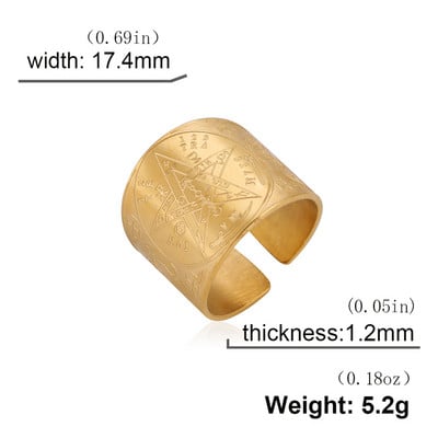 My Shape Seal of The Seven Archangels Пръстени за мъже Secret of Universe Променящ размер пръстен от неръждаема стомана Ретро мъжки бижута
