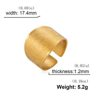 My Shape Seal of The Seven Archangels Пръстени за мъже Secret of Universe Променящ размер пръстен от неръждаема стомана Ретро мъжки бижута