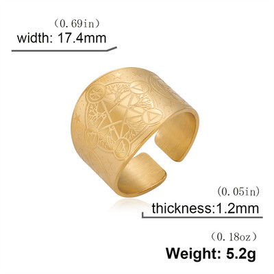 My Shape Seal of The Seven Archangels Пръстени за мъже Secret of Universe Променящ размер пръстен от неръждаема стомана Ретро мъжки бижута