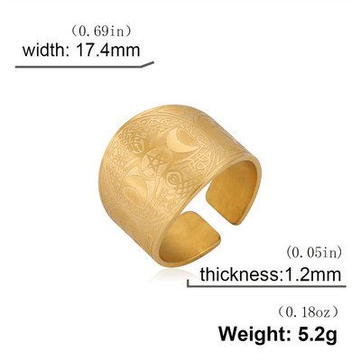 My Shape Seal of The Seven Archangels Пръстени за мъже Secret of Universe Променящ размер пръстен от неръждаема стомана Ретро мъжки бижута