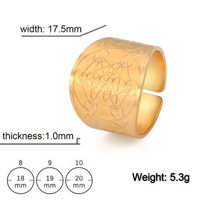 My Shape Seal of The Seven Archangels Пръстени за мъже Secret of Universe Променящ размер пръстен от неръждаема стомана Ретро мъжки бижута