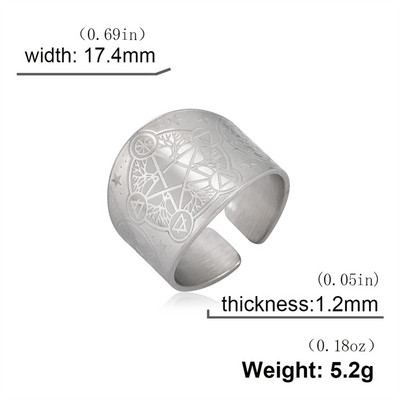 My Shape Seal of The Seven Archangels Пръстени за мъже Secret of Universe Променящ размер пръстен от неръждаема стомана Ретро мъжки бижута