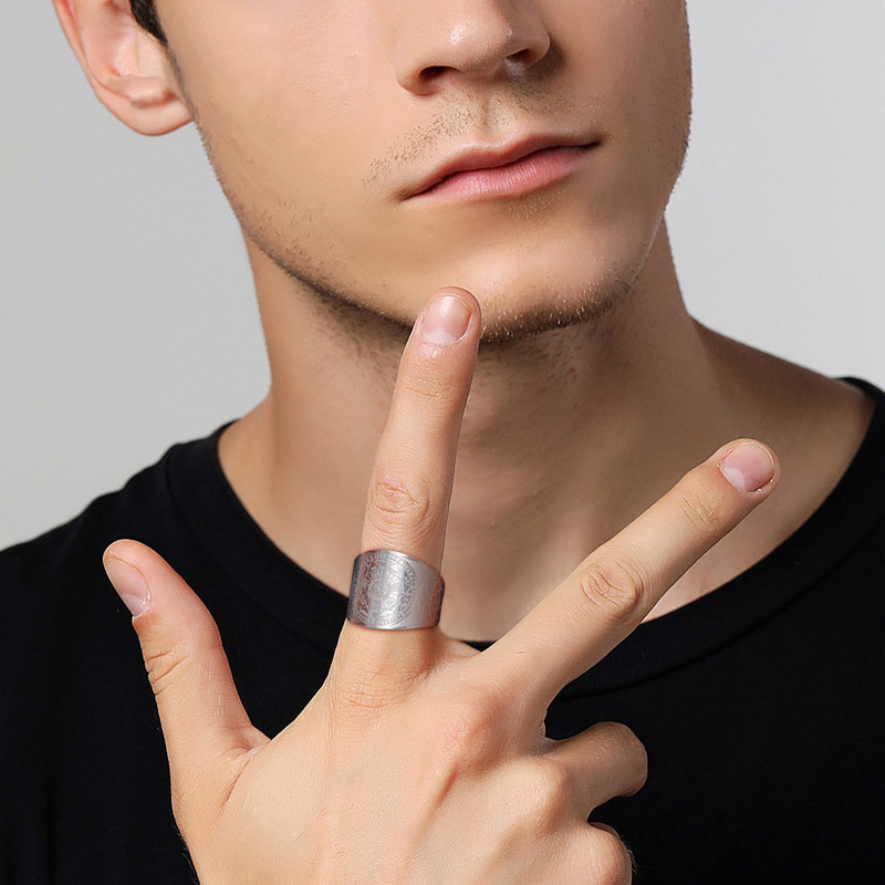 My Shape Seal of The Seven Archangels Пръстени за мъже Secret of Universe Променящ размер пръстен от неръждаема стомана Ретро мъжки бижута