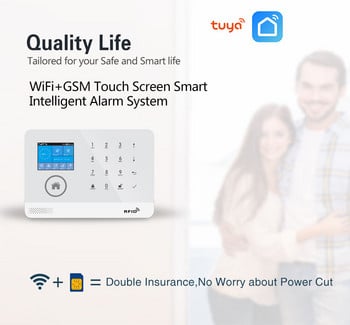 GauTone NEW PG103 tuya Σύστημα συναγερμού WiFi Ασφάλεια Σπίτι με Αισθητήρες κίνησης κάρτας RFID Έλεγχος εφαρμογής Smart Life