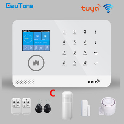GauTone NOVO PG103 tuya WiFi alarmni sustav Sigurnost doma s RFID karticom Senzori pokreta Smart Life aplikacija Kontrola