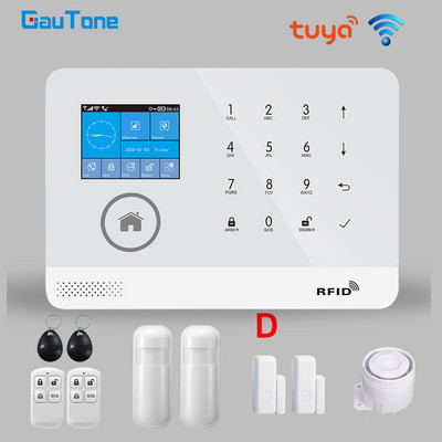 GauTone NOVO PG103 tuya WiFi alarmni sustav Sigurnost doma s RFID karticom Senzori pokreta Smart Life aplikacija Kontrola