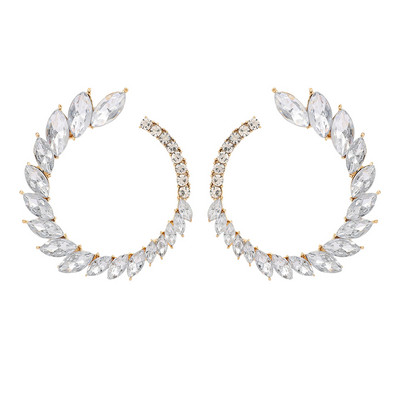 Ztech új tiszta kristály fülbevaló nőknek strassz ékszerek geometriai kiegészítők hosszú nagy bizsu esküvői parti karácsonyi ajándék