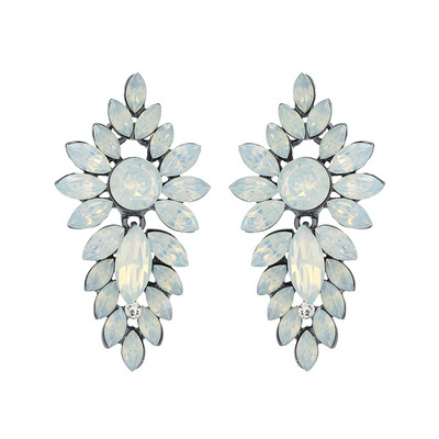 Ztech új tiszta kristály fülbevaló nőknek strassz ékszerek geometriai kiegészítők hosszú nagy bizsu esküvői parti karácsonyi ajándék