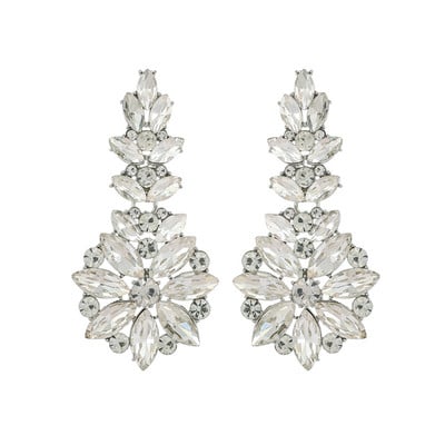 Ztech új tiszta kristály fülbevaló nőknek strassz ékszerek geometriai kiegészítők hosszú nagy bizsu esküvői parti karácsonyi ajándék