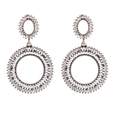 Ztech új tiszta kristály fülbevaló nőknek strassz ékszerek geometriai kiegészítők hosszú nagy bizsu esküvői parti karácsonyi ajándék