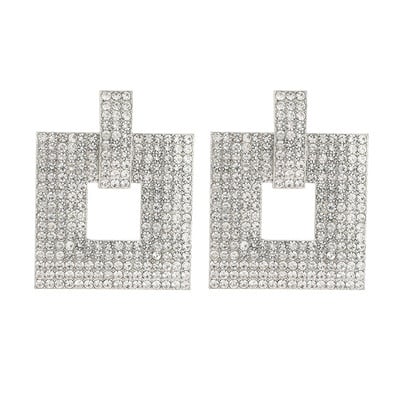 Ztech új tiszta kristály fülbevaló nőknek strassz ékszerek geometriai kiegészítők hosszú nagy bizsu esküvői parti karácsonyi ajándék