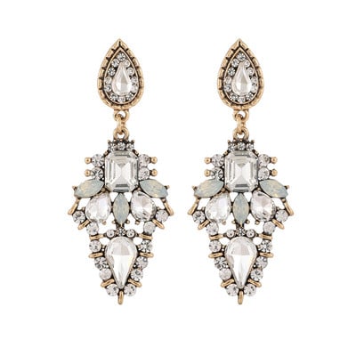 Ztech új tiszta kristály fülbevaló nőknek strassz ékszerek geometriai kiegészítők hosszú nagy bizsu esküvői parti karácsonyi ajándék