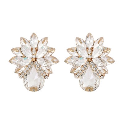 Ztech új tiszta kristály fülbevaló nőknek strassz ékszerek geometriai kiegészítők hosszú nagy bizsu esküvői parti karácsonyi ajándék