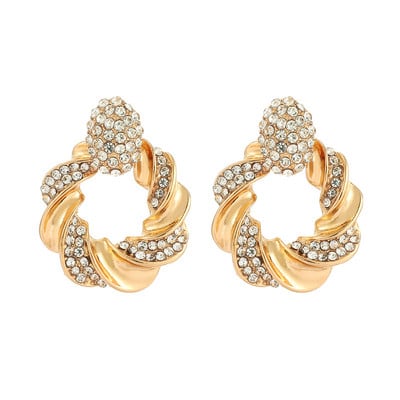 Ztech új tiszta kristály fülbevaló nőknek strassz ékszerek geometriai kiegészítők hosszú nagy bizsu esküvői parti karácsonyi ajándék