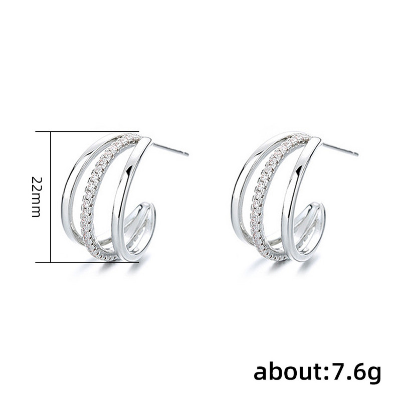 Huitan Cercei cu gheare de culoare argintie de înaltă calitate pentru femei, îmbrăcăminte zilnică, accesorii de lux pentru urechi pentru femei, bijuterii în stil OL