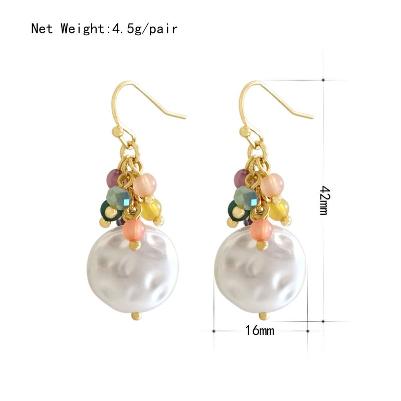 Hosszú bojt szimulált Pearl Drop fülbevaló nőknek Ajándék Bijoux koreai ékszer Arany színű Pendientes boucle d'oreille