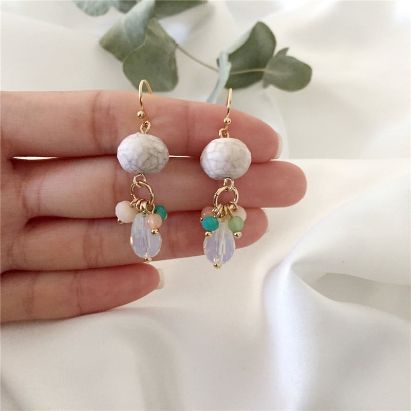 Hosszú bojt szimulált Pearl Drop fülbevaló nőknek Ajándék Bijoux koreai ékszer Arany színű Pendientes boucle d'oreille