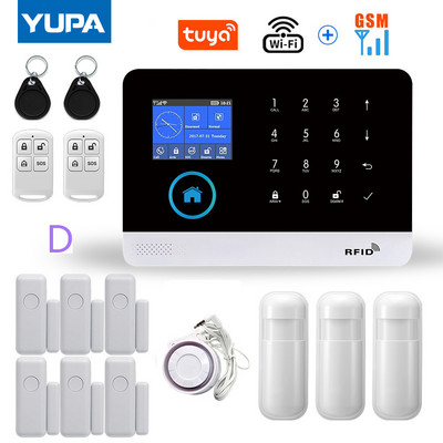 WIFI GSM mājas drošības signalizācijas sistēma ar bezvadu kustības sensora detektoru apzagšanas signalizācija, kas paredzēta Tuya SmartLife APP dārza mājas signalizācijai