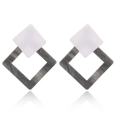 Cercei mari exagerați din acrilic, cercei lungi din rășină ovale, de culoare aurie, pentru femei, accesorii de bijuterii de nuntă la modă nouă