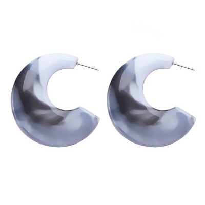 Cercei mari exagerați din acrilic, cercei lungi din rășină ovale, de culoare aurie, pentru femei, accesorii de bijuterii de nuntă la modă nouă
