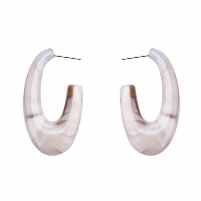 Cercei mari exagerați din acrilic, cercei lungi din rășină ovale, de culoare aurie, pentru femei, accesorii de bijuterii de nuntă la modă nouă