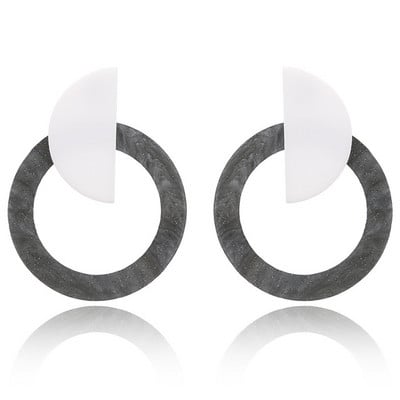 Cercei mari exagerați din acrilic, cercei lungi din rășină ovale, de culoare aurie, pentru femei, accesorii de bijuterii de nuntă la modă nouă