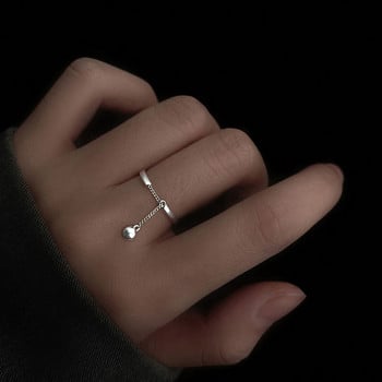 TrustDavis автентичен 100% 925 стерлинги сребърни мъниста верига отворен пръстен пръстен за жени момичета стерлинги сребърни бижута подарък DS1891