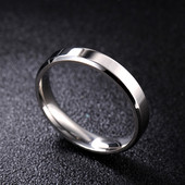 MOREDEAR 4mm 6mm 8mm Inel de titan de culoare argintie lucioasă și plictisitoare pentru bărbați și femei.