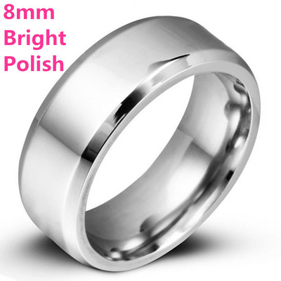 MOREDEAR 4mm 6mm 8mm Inel de titan de culoare argintie lucioasă și plictisitoare pentru bărbați și femei.