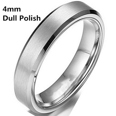 MOREDEAR 4mm 6mm 8mm Inel de titan de culoare argintie lucioasă și plictisitoare pentru bărbați și femei.