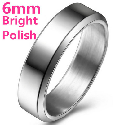 MOREDEAR 4mm 6mm 8mm Inel de titan de culoare argintie lucioasă și plictisitoare pentru bărbați și femei.