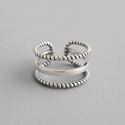 XIYANIKE ezüst színű Vintage mosolygó arcú nyitott gyűrűk nőknek Punk hip-hop állítható gyűrű divatékszerek a legjobb ajándék