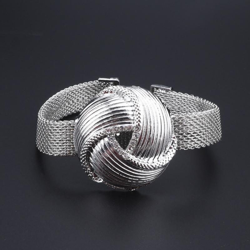 Kiváló Dubai ezüstözött nyaklánc fülbevaló készlet esküvői kiegészítők ékszer készlet afrikai női ruha ékszer szett