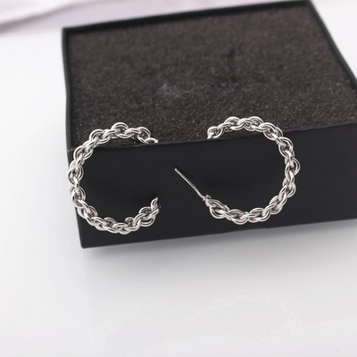 Nagykereskedelmi Pendientes Bijoux C modell kerek szövésű karika fülbevaló nőknek esküvői ékszerek Brincos fülbevalók ajándék party