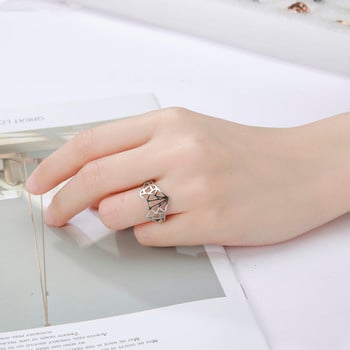 Skyrim Origami Fox Пръстен от неръждаема стомана Ежедневни пръстени с променящи се размери Бижута Сватбена лента Подарък за годишнина за жени Мъже