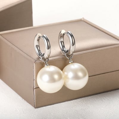 Cercei cu zirconiu cubic austriac de lux, drăguți, pentru femei, pentru nuntă, moda de nuntă, imitație de perle, floare de zăpadă, cadou de bijuterii pentru mireasă